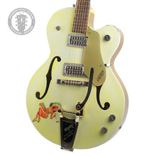 Load image into Gallery viewer, 1961 Gretsch Double Anniversary White & Gold Sparkle Refin w/Brazilian Rosewood Fingerboard #40078 (PDX)