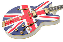 Load image into Gallery viewer, 2014 Epiphone Limited Edition "Union Jack" Sheraton Alpine White & Union Jack Graphic w/USA Mini Humbuckers #14101500977 (PDX)