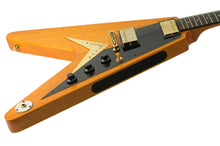 Load image into Gallery viewer, 2017 Epiphone Limited Edition Joe Bonamassa 1958 "Amos" Korina Flying V Natural w/COA & Ephemera #17112300072 (PDX)