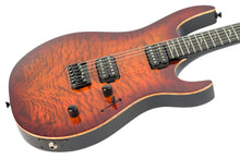 Load image into Gallery viewer, 2017 Kiesel DC600 Baritone Guitar Sunburst Flame Maple Top #136217 (PDX)