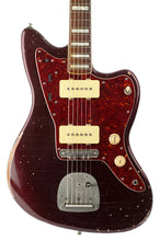 Load image into Gallery viewer, Circa 2018 TMG Ronnie Scott Jazzmaster Style Guitar Heavy Relic Aged Burgundy Mist #8010918 (PDX)