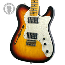 Load image into Gallery viewer, Used 2023 Fender Custom Shop Limited Edition '70s Telecaster Thinline Bleached 3-Color Sunburst Journeyman Relic #CZ571774 (PDX)