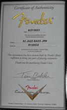 Load image into Gallery viewer, New Fender Custom Shop 1963 Journeyman Jazz Bass Faded/Aged Sonic Blue w/Matching Headstock #R130532 (PDX)