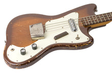 Load image into Gallery viewer, 1960s Silvertone Hornet Bass Brown Burst w/Vinyl Gig Bag #NSN (PDX)