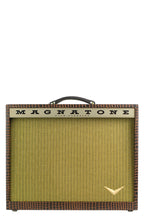 Load image into Gallery viewer, New Magnatone Kingston Combo w/TRG Exclusive Brown French Alligator Wrap & Gold Stripe Grillcloth (PDX)