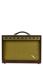 Load image into Gallery viewer, New Magnatone Starlite 1X8 Combo Amp w/TRG Exclusive Brown French Alligator Wrap & Gold Stripe Grillcloth (PDX)