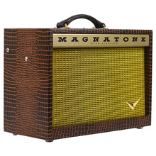 Load image into Gallery viewer, New Magnatone Starlite 1X8 Combo Amp w/TRG Exclusive Brown French Alligator Wrap & Gold Stripe Grillcloth (PDX)