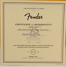 Load image into Gallery viewer, New Fender 75th Anniversary Road Worn 1951 Telecaster Butterscotch Blonde #MXA26018156 (PDX)