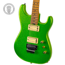 Load image into Gallery viewer, 2024 Charvel Custom Shop San Dimas Floyd Rose 2H Gecko Green Sparkle w/FU-Tone Upgrades #17684 (PDX)