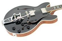 Load image into Gallery viewer, New Collings I-30 LC Jet Black Top & Natural Flame Maple Body w/Ron Ellis Humbuckers #I30LC25844 (PDX)