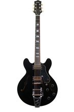 Load image into Gallery viewer, New Collings I-30 LC Jet Black Top & Natural Flame Maple Body w/Ron Ellis Humbuckers #I30LC25844 (PDX)