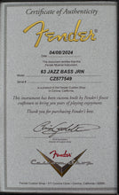 Load image into Gallery viewer, New Fender Custom Shop '63 Jazz Bass Journeyman Aged Fiesta Red w/Matching Headstock #CZ577549 (PDX)