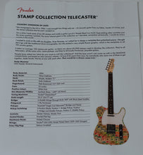 Load image into Gallery viewer, New Fender Custom Shop Andy Mooney World Stamps Collection Kingdom of Laos Telecaster #US210072325 (PDX)