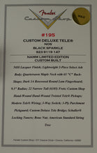 Load image into Gallery viewer, New Fender Custom Shop NAMM Limited Edition Custom Deluxe Telecaster NOS Black Sparkle #CZ575838 (PDX)