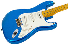 Load image into Gallery viewer, New Fender Custom Shop 1955 Stratocaster Journeyman Blue Sparkle w/Flash Coat Lacquer Finish #CZ584025 (PDX)
