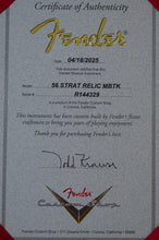 Load image into Gallery viewer, New Fender Custom Shop Todd Krause Masterbuilt '56 Stratocaster Relic Capri Orange w/Josefina Hand-Wound Pickups #R144329 (PDX)