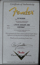 Load image into Gallery viewer, New Fender Custom Shop Limited Edition '63 Jaguar Journeyman Aged Burgundy Mist Metallic #CZ575847 (PDX)