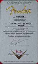 Load image into Gallery viewer, New Fender Custom Shop Andy Hicks Masterbuilt '64 Fat Strat Journeyman Sherwood Metallic w/Brazilian Board #AH0237 (PDX)