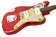 Load image into Gallery viewer, New Fender Custom Shop Levi Perry Masterbuilt Jazzmaster Heavy Relic Aged Candy Apple Red w/Aged Olympic White Headstock & Fuzz Circuit #R145108 (PDX)
