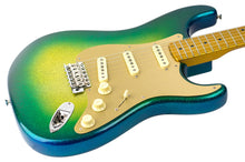 Load image into Gallery viewer, New Fender Custom Shop Dennis Galuszka Masterbuilt 1956 Stratocaster NOS Surf Burst Sparkle With Gold Painted Neck and Fingerboard #R147441 (PDX)
