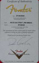 Load image into Gallery viewer, New Fender Custom Shop Dennis Galuszka Masterbuilt Roasted '59 Stratocaster Journeyman Aged Sonic Blue w/Brazilian Board #R139040 (PDX)