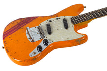 Load image into Gallery viewer, 2024 Fender Custom Shop '60s Mustang Heavy Relic Capri Orange w/Faded Torino Red Competition Stripes #R134294 (PDX)