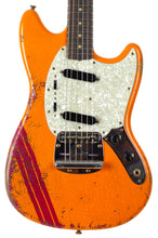 Load image into Gallery viewer, 2024 Fender Custom Shop '60s Mustang Heavy Relic Capri Orange w/Faded Torino Red Competition Stripes #R134294 (PDX)