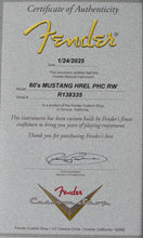 Load image into Gallery viewer, New Fender Custom Shop '60s Competition Mustang Heavy Relic Aged Lake Placid Blue w/Daphne Blue Racing Stripes #R130335 (PDX)