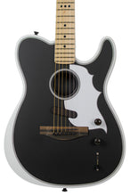 Load image into Gallery viewer, New Fender Jack White Triplesonic Acoustasonic Telecaster Arctic White Satin Body with Black Top #JWA25093 (PDX)