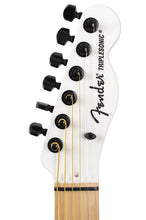 Load image into Gallery viewer, New Fender Jack White Triplesonic Acoustasonic Telecaster Arctic White Satin Body with Black Top #JWA25093 (PDX)
