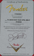 Load image into Gallery viewer, New Fender Custom Shop Jason Smith Masterbuilt P-J Bass Taos Sparkle w/Hand Painted Pickguard #R140046 (PDX)