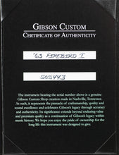 Load image into Gallery viewer, New Gibson Custom Shop '63 Firebird I VOS Vintage Sunburst #505443 (PDX)