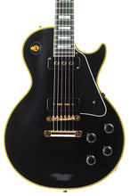 Load image into Gallery viewer, New Gibson Custom Shop 1954 Reissue Les Paul Custom VOS Ebony w/Staple + P90 Pickups #45653 (PDX)
