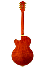 Load image into Gallery viewer, New Gretsch Electromatic LTD Flame Okoume Broadkaster Jr. Single-Cut Round Up Orange w/USA Full'Trons #CYGC24120407 (PDX)