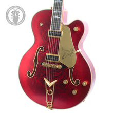 Load image into Gallery viewer, New Gretsch Custom Shop Gonzalo Madrigal Masterbuilt G6136-CS Falcon Relic Black Paisley & Candy Apple Red Burst #UC26023984 (PDX)