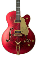 Load image into Gallery viewer, New Gretsch Custom Shop Gonzalo Madrigal Masterbuilt G6136-CS Falcon Relic Black Paisley & Candy Apple Red Burst #UC26023984 (PDX)