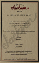 Load image into Gallery viewer, New Jackson Custom Shop Randy Rhoads RR24 2H Floyd Rose Black & Yellow Crackle #RR3908 (PDX)