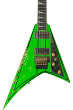 Load image into Gallery viewer, New Jackson Custom Shop Randy Rhoads Nitro Relic Kawasabi Green w/Black Pinstripes #RR4083 (PDX)