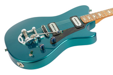 Load image into Gallery viewer, New Powers Electric A-Type w/FF42 Pickups and Camtail Turquoise Metallic #B352 (PDX)