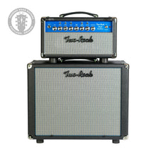 Load image into Gallery viewer, New Two Rock Studio Overdrive Head and 1x12 Cabinet Black Bronco/Blue Smoke Grill Cloth #126/22253 (PDX)