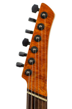 Load image into Gallery viewer, Used Unknown Builder Fanned Fret Double Cut Guitar Gloss Natural Burl #NSN (PDX)