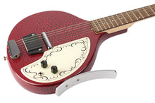 Load image into Gallery viewer, Used Jerry Jones Baby Sitar Red & Black Crackle w/Lipstick Pickup & Buzzmaster Bridge (PDX)