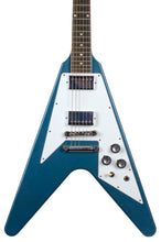 Load image into Gallery viewer, Used 2024 Gibson Custom Shop TRG Stinger Series Made-to-Measure 1967 Flying V VOS Bahama Blue #400377 (PDX)