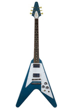Load image into Gallery viewer, Used 2024 Gibson Custom Shop TRG Stinger Series Made-to-Measure 1967 Flying V VOS Bahama Blue #400377 (PDX)