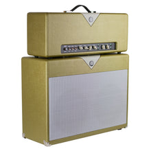 Load image into Gallery viewer, Used Divided by 13 FTR 37 Head & 2X12 Cab Gold Tolex w/All Tube Spring Reverb #NSN (PDX)