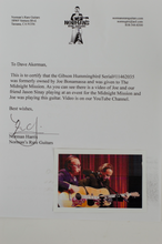 Load image into Gallery viewer, 2013 Gibson Hummingbird Owned and Signed by Joe Bonamassa Cherry Sunburst #11462035 (PDX)
