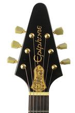 Load image into Gallery viewer, 2017 Epiphone Limited Edition Joe Bonamassa 1958 "Amos" Korina Flying V Natural w/COA &amp; Ephemera #17112300072 (PDX)
