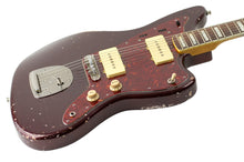 Load image into Gallery viewer, Circa 2018 TMG Ronnie Scott Jazzmaster Style Guitar Heavy Relic Aged Burgundy Mist #8010918 (PDX)
