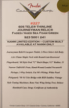 Load image into Gallery viewer, 2019 Fender Custom Shop Limited Edition Telecaster '60s Thinline Sea Foam Green Journeyman Relic #CZ545173 (PDX)
