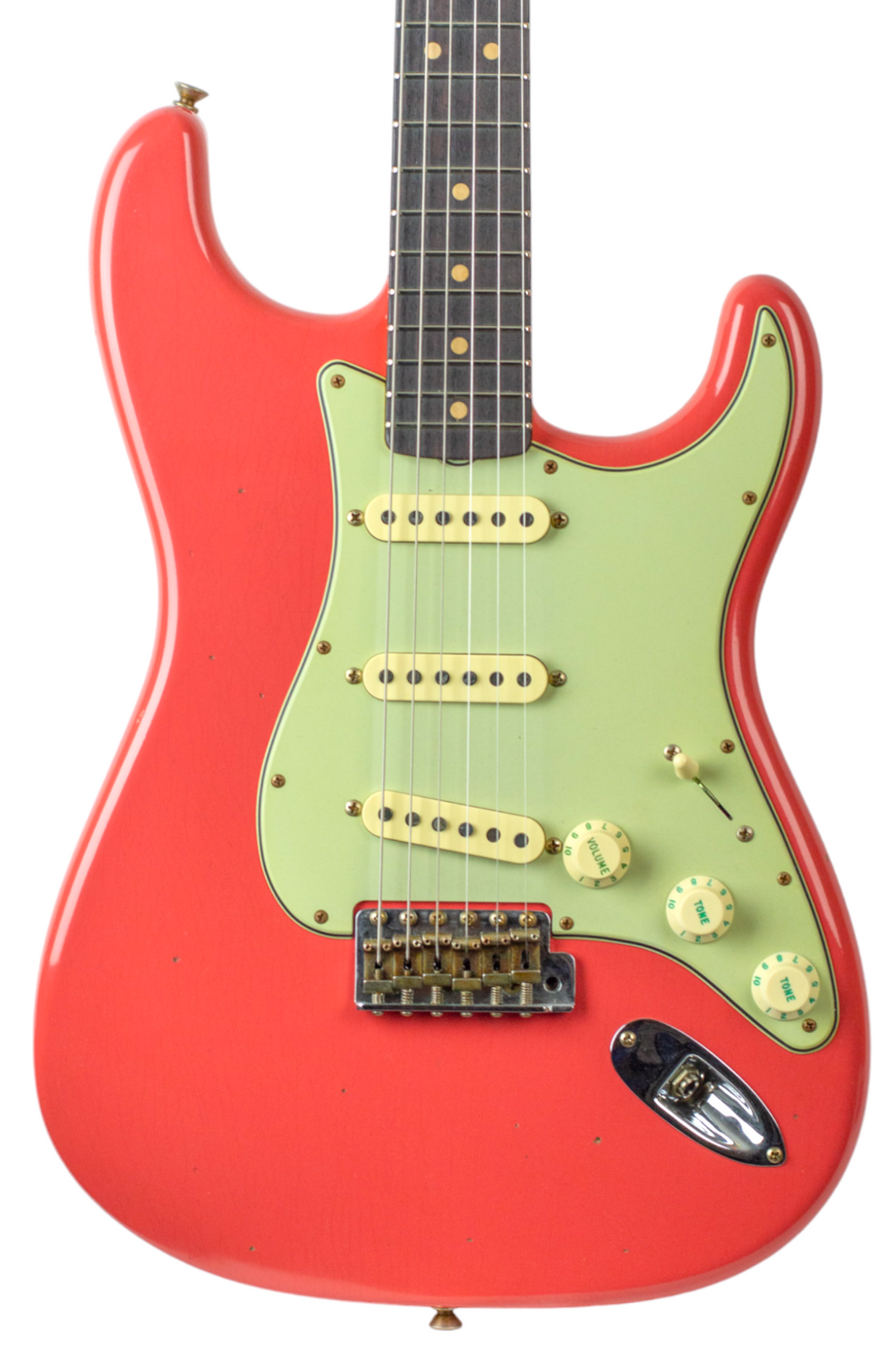 New Fender Custom Shop '64 Stratocaster Journeyman Relic Faded/Aged Fiesta Red #CZ574765 (PDX)